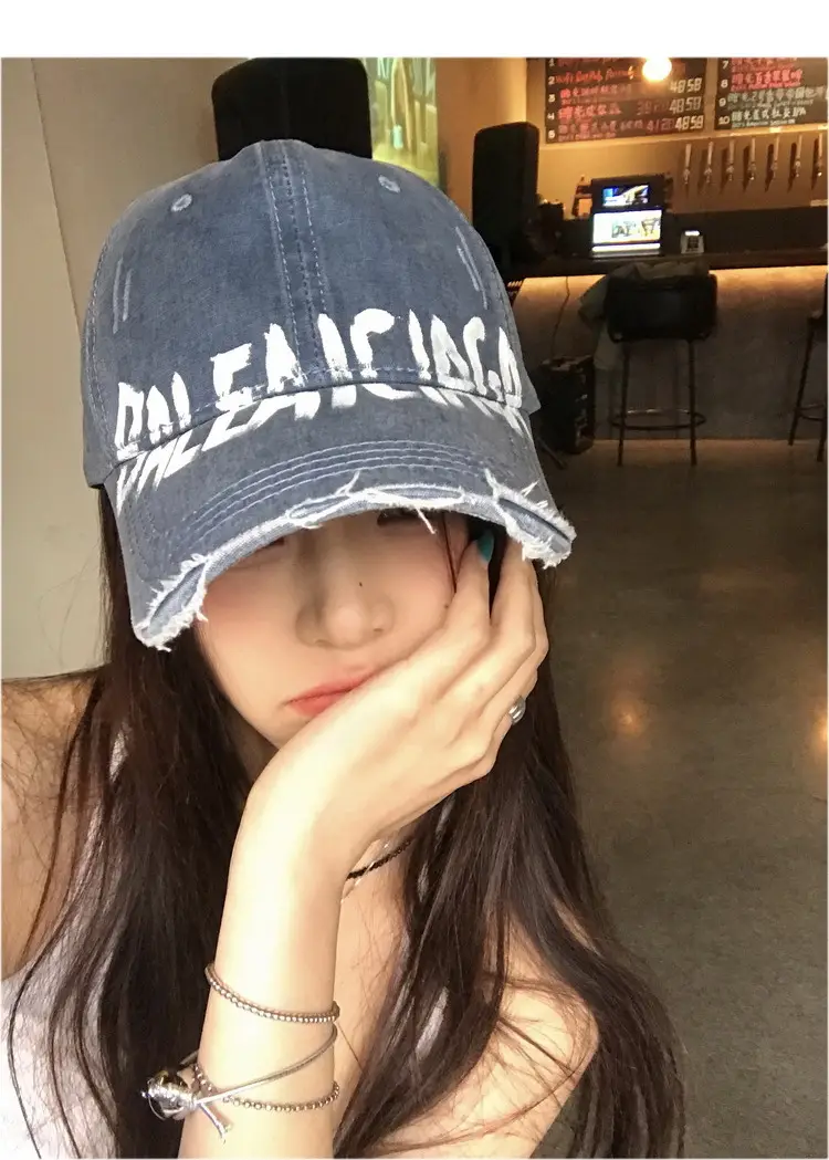Pink Balenciada Washed Cap for Women Summer Sunshade — feature 5