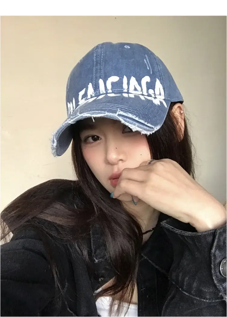 Pink Balenciada Washed Cap for Women Summer Sunshade — feature 6