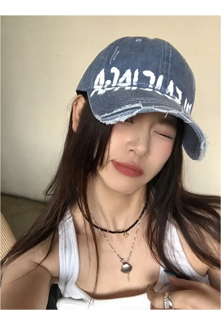 Pink Balenciada Washed Cap for Women Summer Sunshade — feature 8