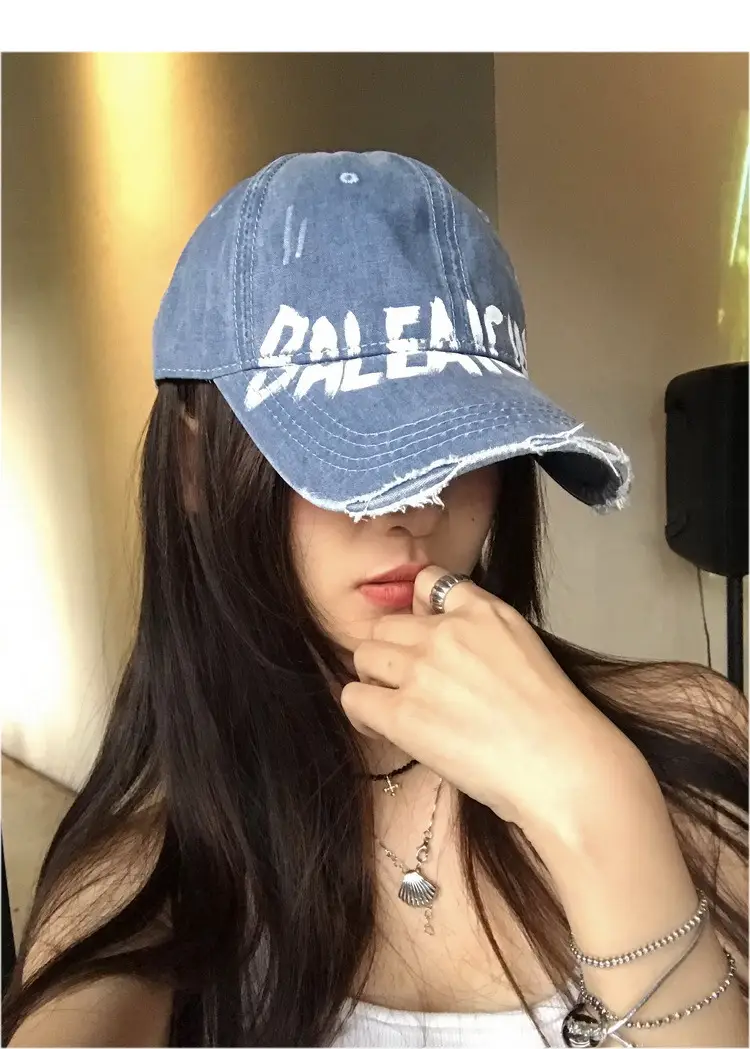 Pink Balenciada Washed Cap for Women Summer Sunshade — feature 9