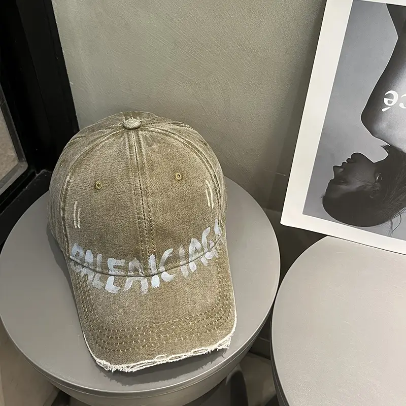 Pink Balenciada Washed Cap for Women Summer Sunshade - Image 3