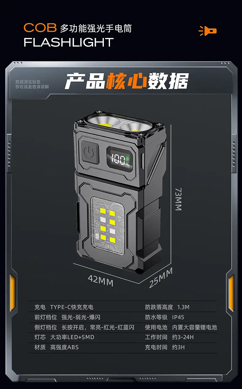 Lithium Battery Flashlight with Digital Display — feature 25