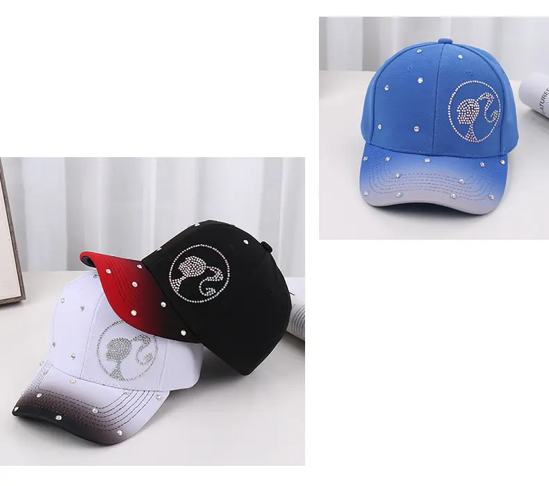 Rhinestone Crossbody Hat for Women Black White — feature 34