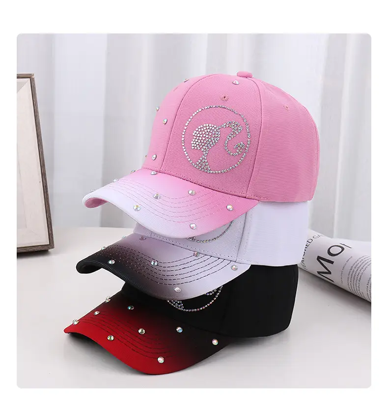 Rhinestone Crossbody Hat for Women Black White — feature 36