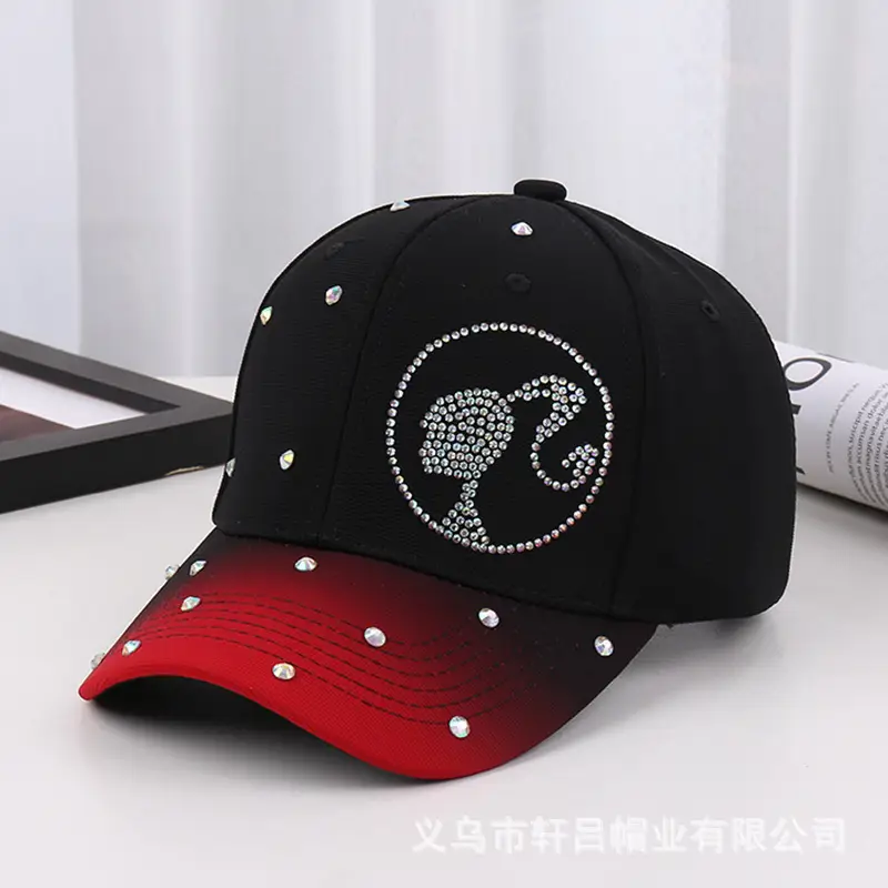 Rhinestone Crossbody Hat for Women Black White - Image 5