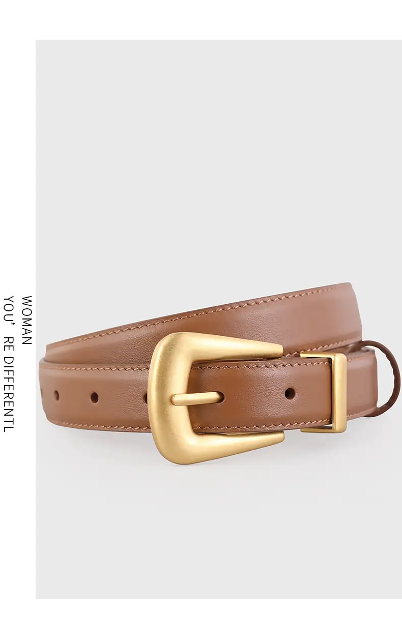 New Niche Women's Genuine Leather Belt Poplar Vintage All-match Jeans — feature 12