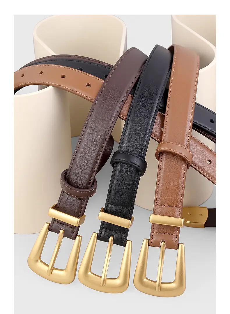 New Niche Women's Genuine Leather Belt Poplar Vintage All-match Jeans — feature 15