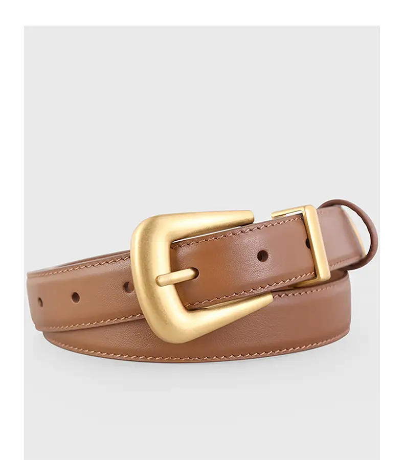 New Niche Women's Genuine Leather Belt Poplar Vintage All-match Jeans — feature 18