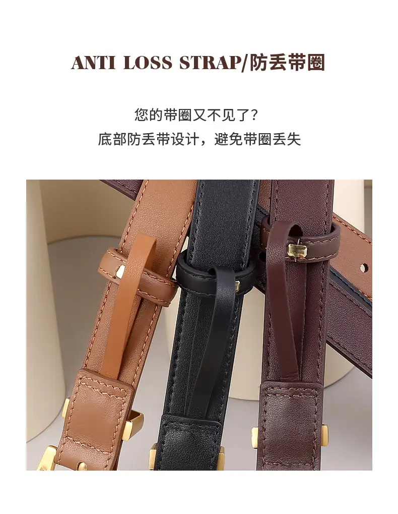 New Niche Women's Genuine Leather Belt Poplar Vintage All-match Jeans — feature 7