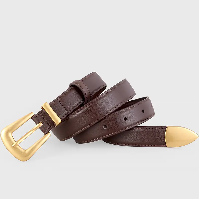 New Niche Women's Genuine Leather Belt Poplar Vintage All-match Jeans