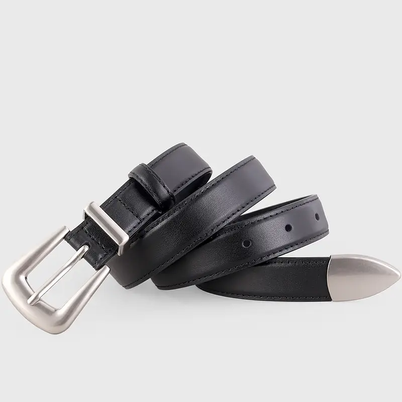 New Niche Women's Genuine Leather Belt Poplar Vintage All-match Jeans
