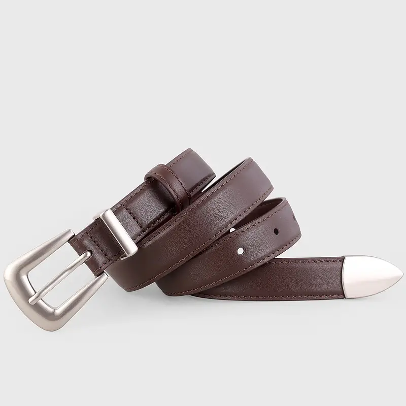 New Niche Women's Genuine Leather Belt Poplar Vintage All-match Jeans