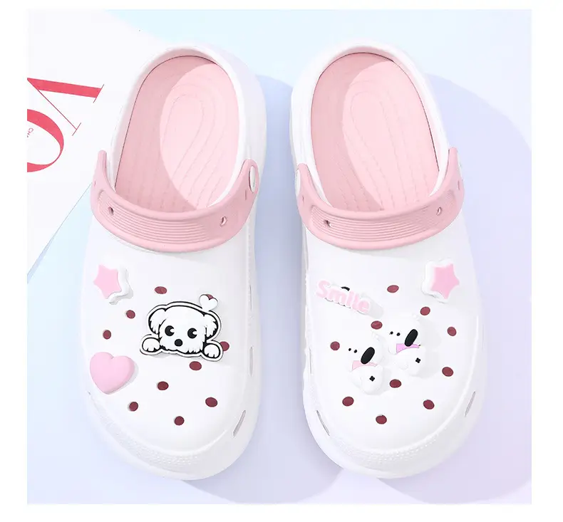 Special Non-Slip Clogs for Heightening Outer Wear Eva Thick-Soled Soft Breathable Slippers Cute Contrasting Color Anti-Odor Sandals for Women — feature 14