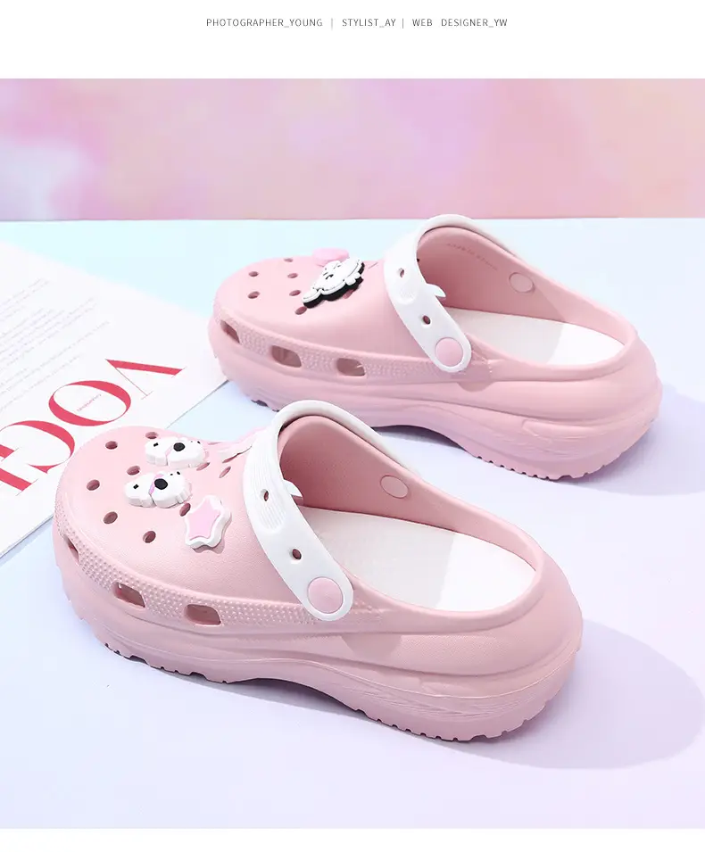 Special Non-Slip Clogs for Heightening Outer Wear Eva Thick-Soled Soft Breathable Slippers Cute Contrasting Color Anti-Odor Sandals for Women — feature 15