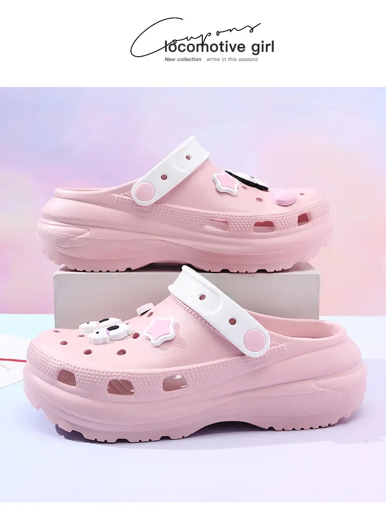 Special Non-Slip Clogs for Heightening Outer Wear Eva Thick-Soled Soft Breathable Slippers Cute Contrasting Color Anti-Odor Sandals for Women — feature 16