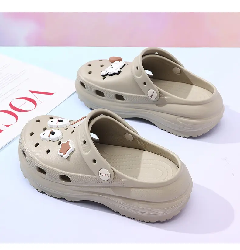 Special Non-Slip Clogs for Heightening Outer Wear Eva Thick-Soled Soft Breathable Slippers Cute Contrasting Color Anti-Odor Sandals for Women — feature 18
