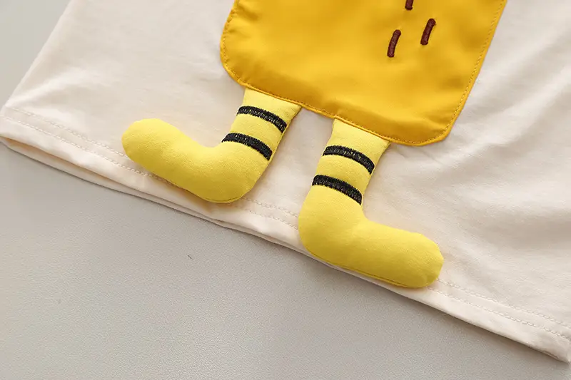 Boys Cotton Shorts Set Yellow Elephant Print — feature 8