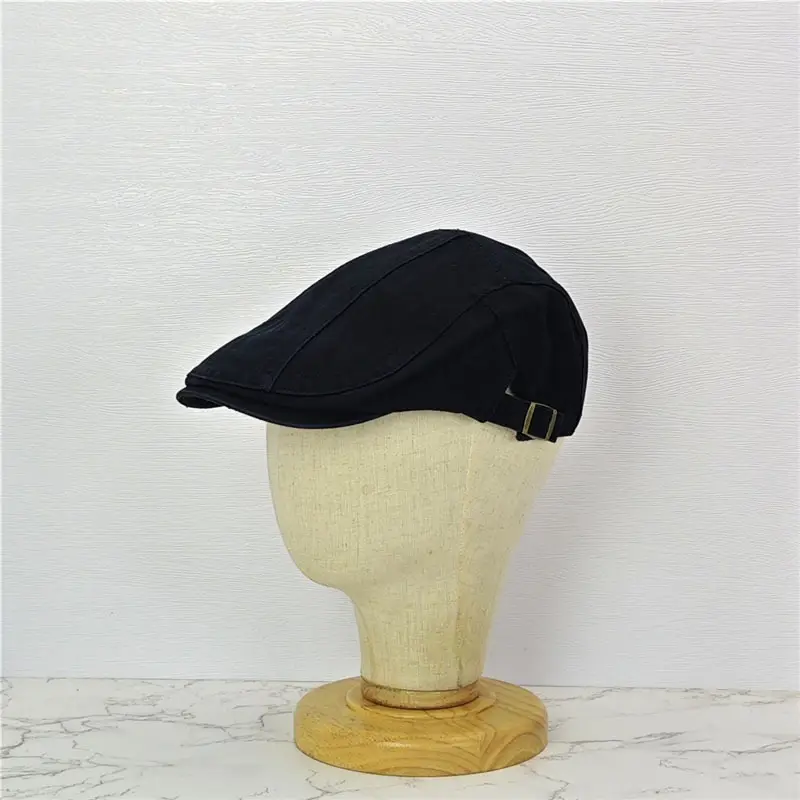 Japanese British Lake Blue Retro Denim Forward Hat Women's Spring and Summer Reverse Beret Short-brimmed Niche Duck Tongue Hat - Image 2