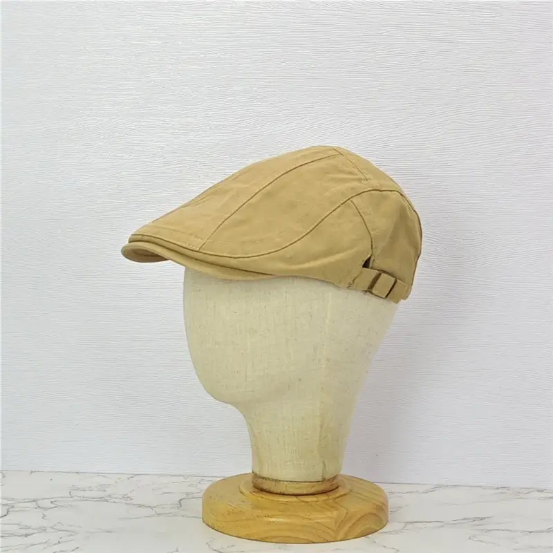 Japanese British Lake Blue Retro Denim Forward Hat Women's Spring and Summer Reverse Beret Short-brimmed Niche Duck Tongue Hat - Image 4