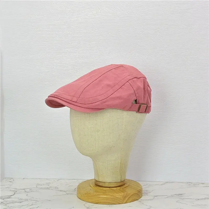 Japanese British Lake Blue Retro Denim Forward Hat Women's Spring and Summer Reverse Beret Short-brimmed Niche Duck Tongue Hat - Image 5