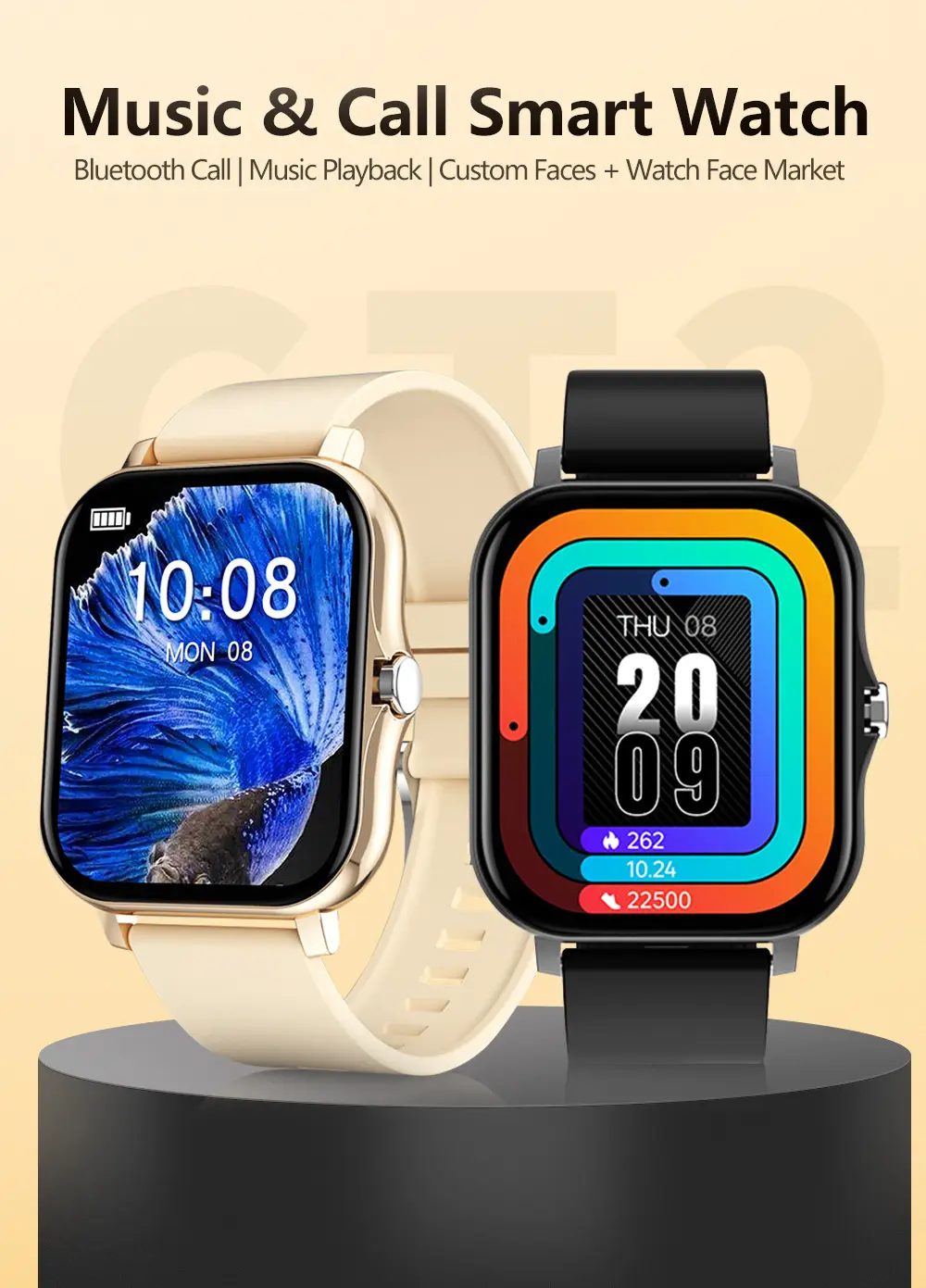 Huami H13 Smart Watch Pink Mesh Band Bluetooth Heart Rate — feature 2