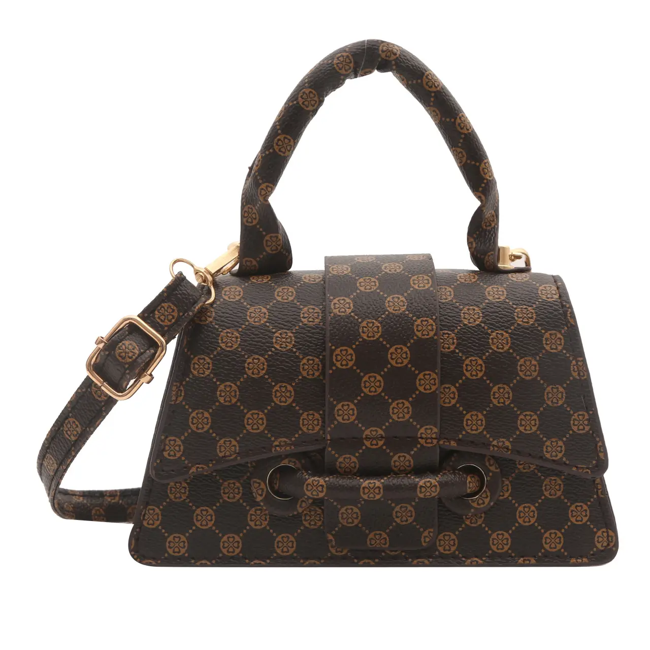 2024 Black Checkered One-shoulder Handbag for Women - Image 4