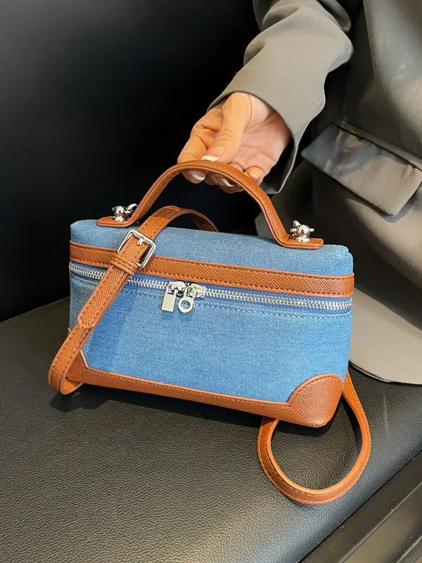Blue Denim Square Bag Women 2024 Crossbody Shoulder - Image 5