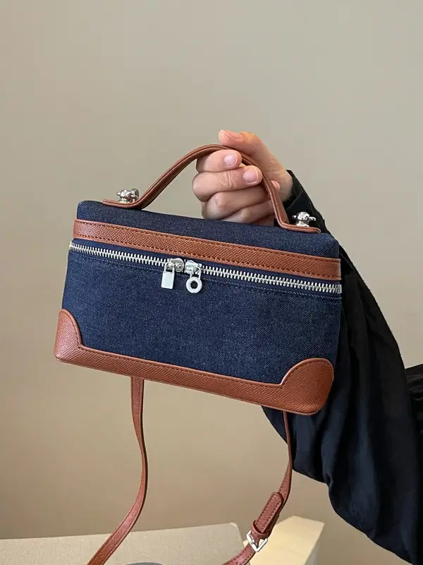 Blue Denim Square Bag Women 2024 Crossbody Shoulder - Image 6