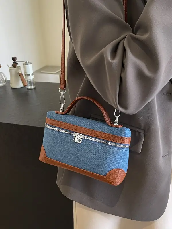 Blue Denim Square Bag Women 2024 Crossbody Shoulder - Image 7