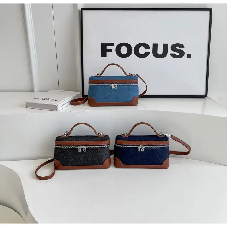 Blue Denim Square Bag Women 2024 Crossbody Shoulder — feature 1