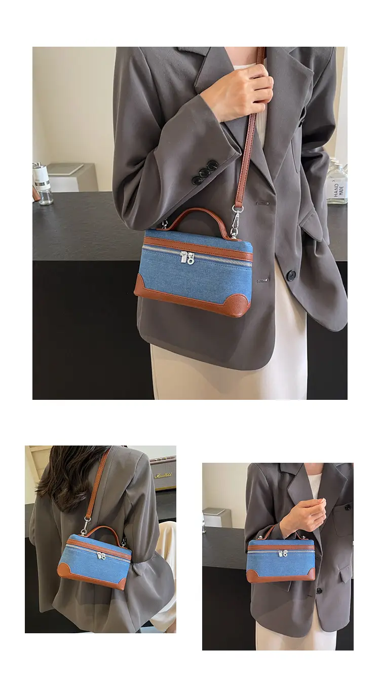 Blue Denim Square Bag Women 2024 Crossbody Shoulder — feature 15