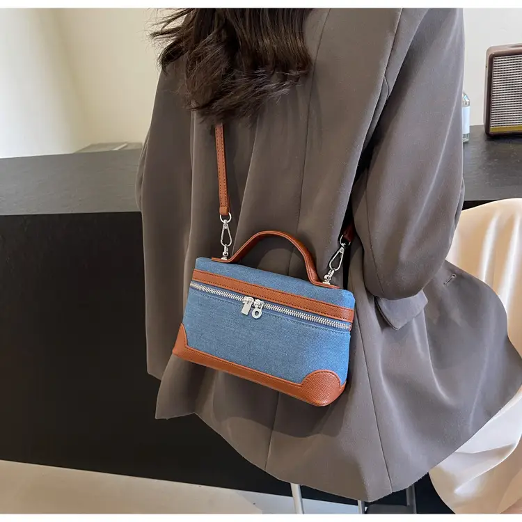 Blue Denim Square Bag Women 2024 Crossbody Shoulder — feature 24