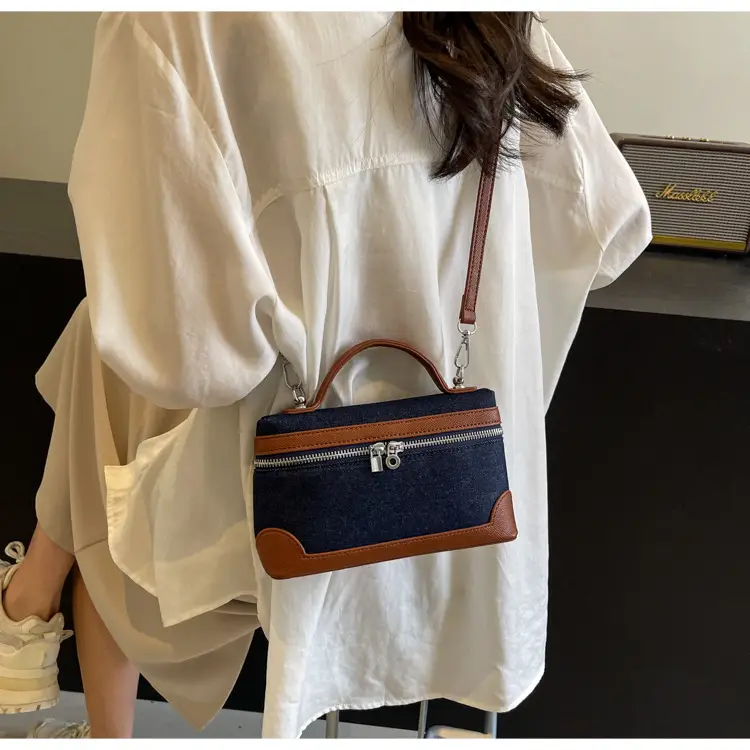 Blue Denim Square Bag Women 2024 Crossbody Shoulder — feature 34