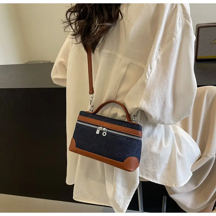 Blue Denim Square Bag Women 2024 Crossbody Shoulder — feature 36