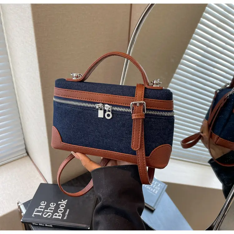 Blue Denim Square Bag Women 2024 Crossbody Shoulder — feature 38