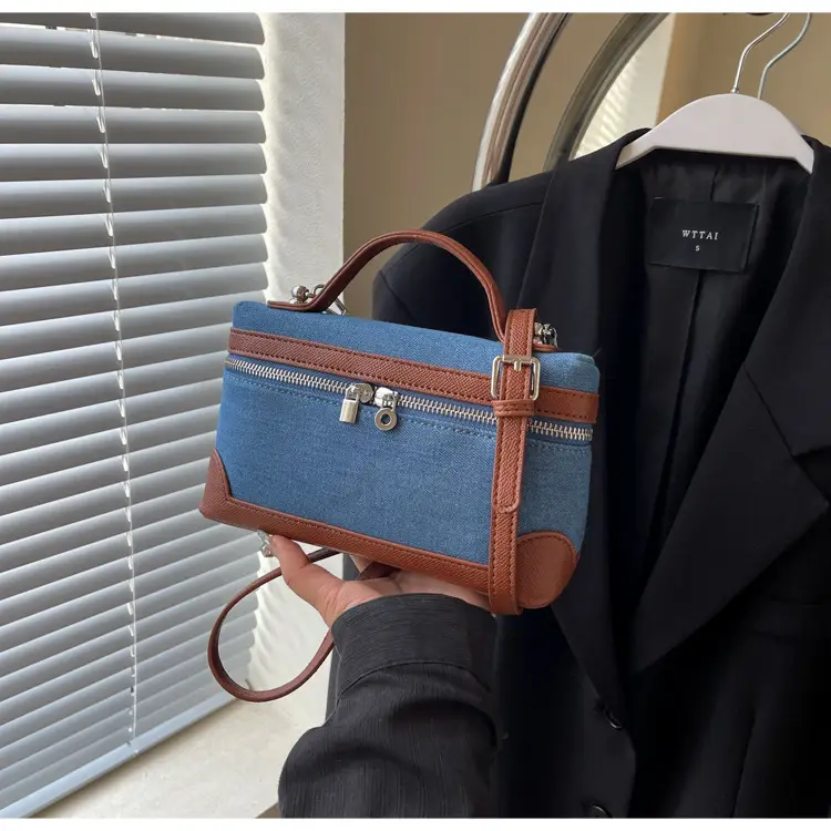Blue Denim Square Bag Women 2024 Crossbody Shoulder — feature 40