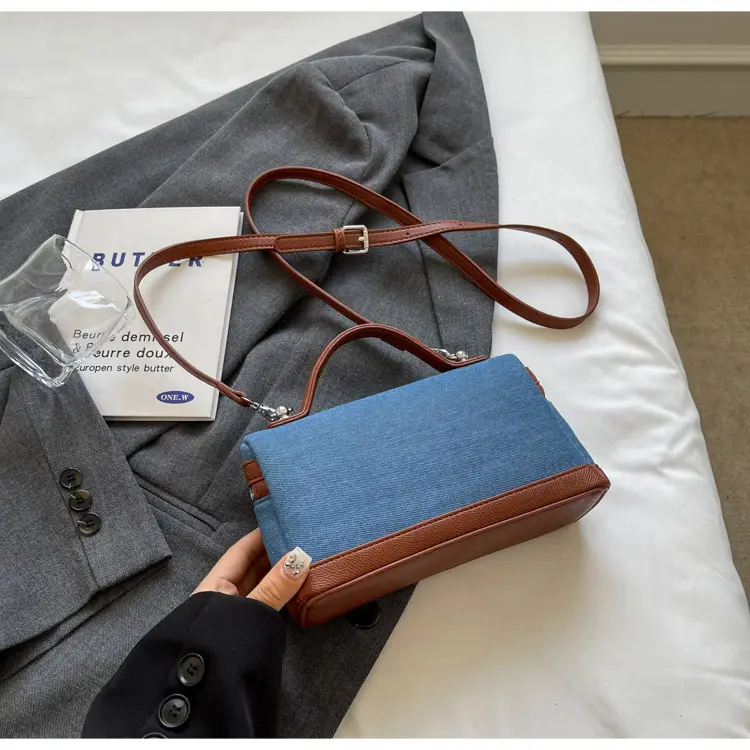 Blue Denim Square Bag Women 2024 Crossbody Shoulder — feature 8