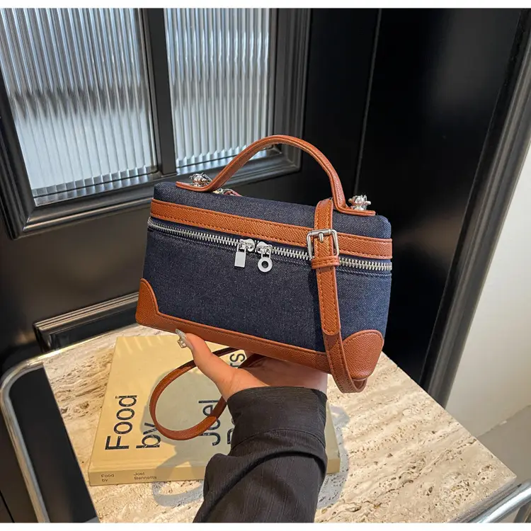 Blue Denim Square Bag Women 2024 Crossbody Shoulder - Image 2