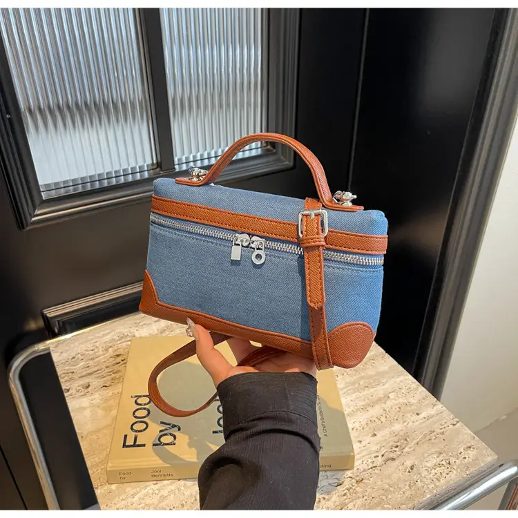 Blue Denim Square Bag Women 2024 Crossbody Shoulder - Image 3