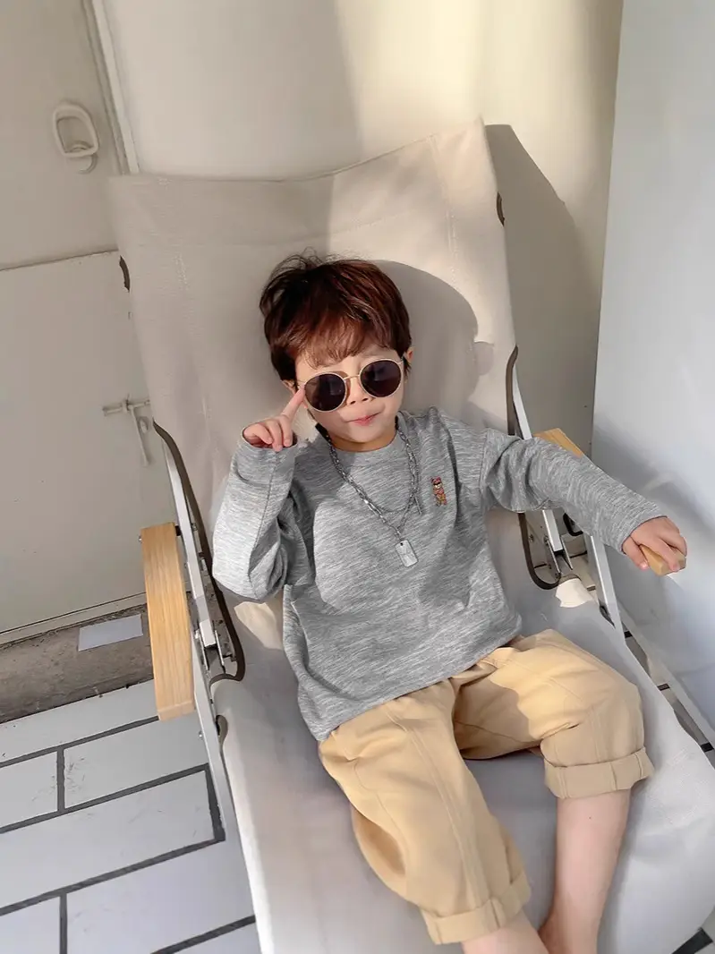 Boys Long Sleeve Striped T-Shirt Autumn Spring Kids Clothing - Image 3