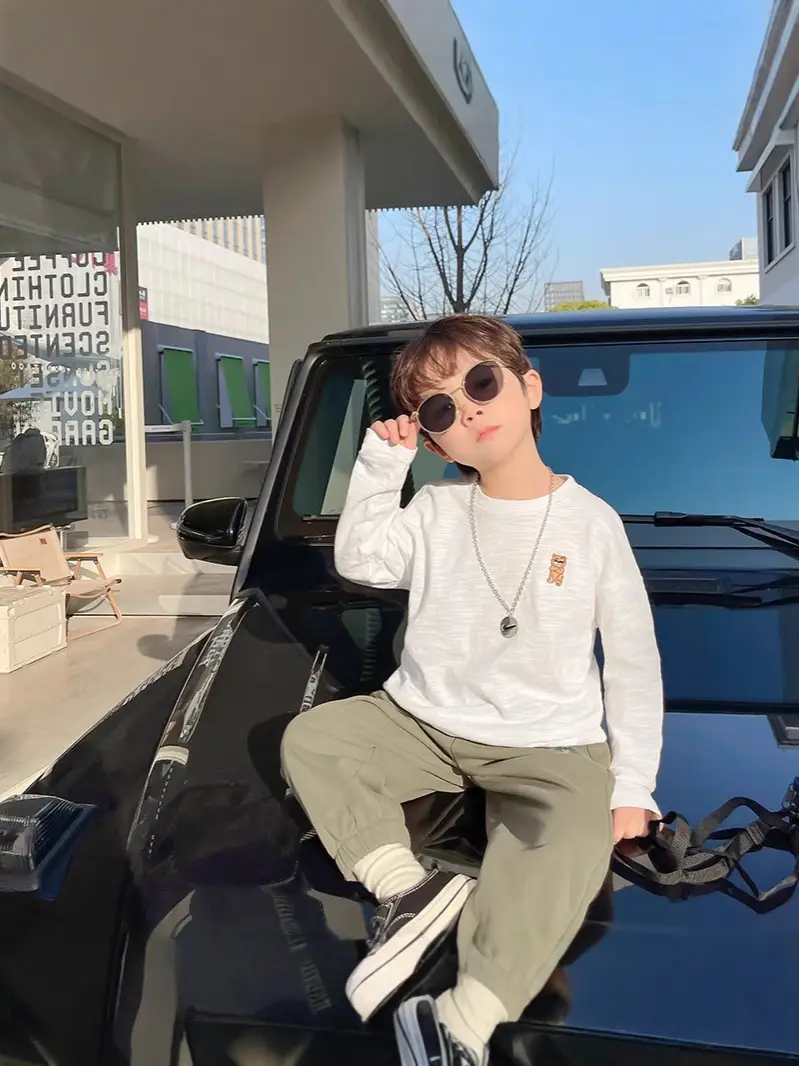 Boys Long Sleeve Striped T-Shirt Autumn Spring Kids Clothing - Image 4