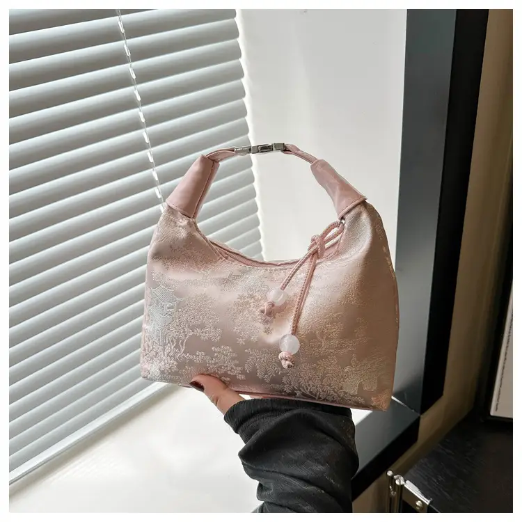 Pink Chinese Style Shoulder Bag for Women 2024 - Image 2