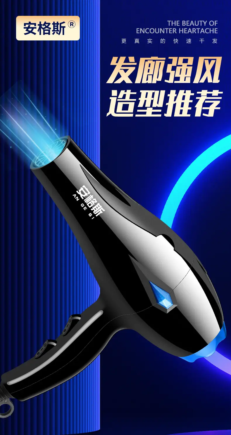 Cross-border Hair Dryer Cold Hot Negative Ion Net Red — feature 1