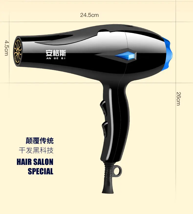 Cross-border Hair Dryer Cold Hot Negative Ion Net Red — feature 20
