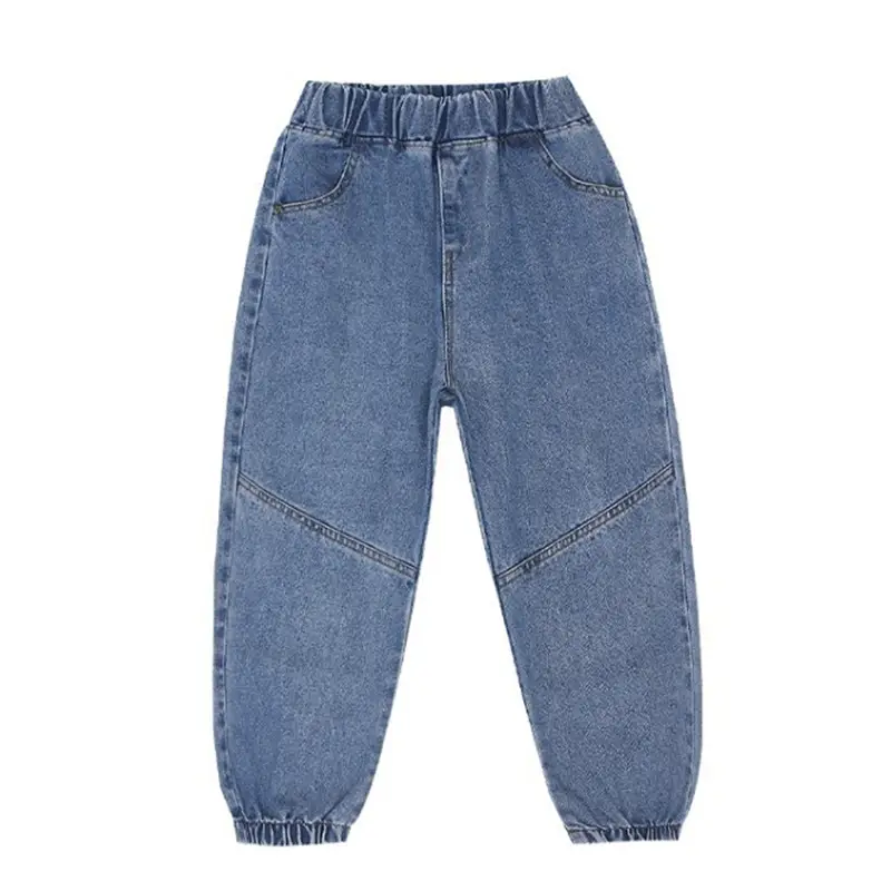 Children's jeans boys 2024 factory wholesale walking pants spring and autumn new big and small children's black trousers