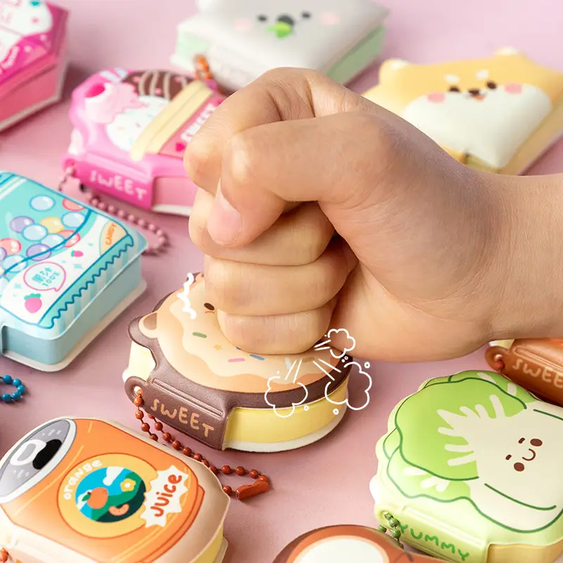 Cute Super Cute Cartoon Pinch Music Decompression Post-it Sticky Portable High-value Pendant Girl's Pinch This Internet Red Note