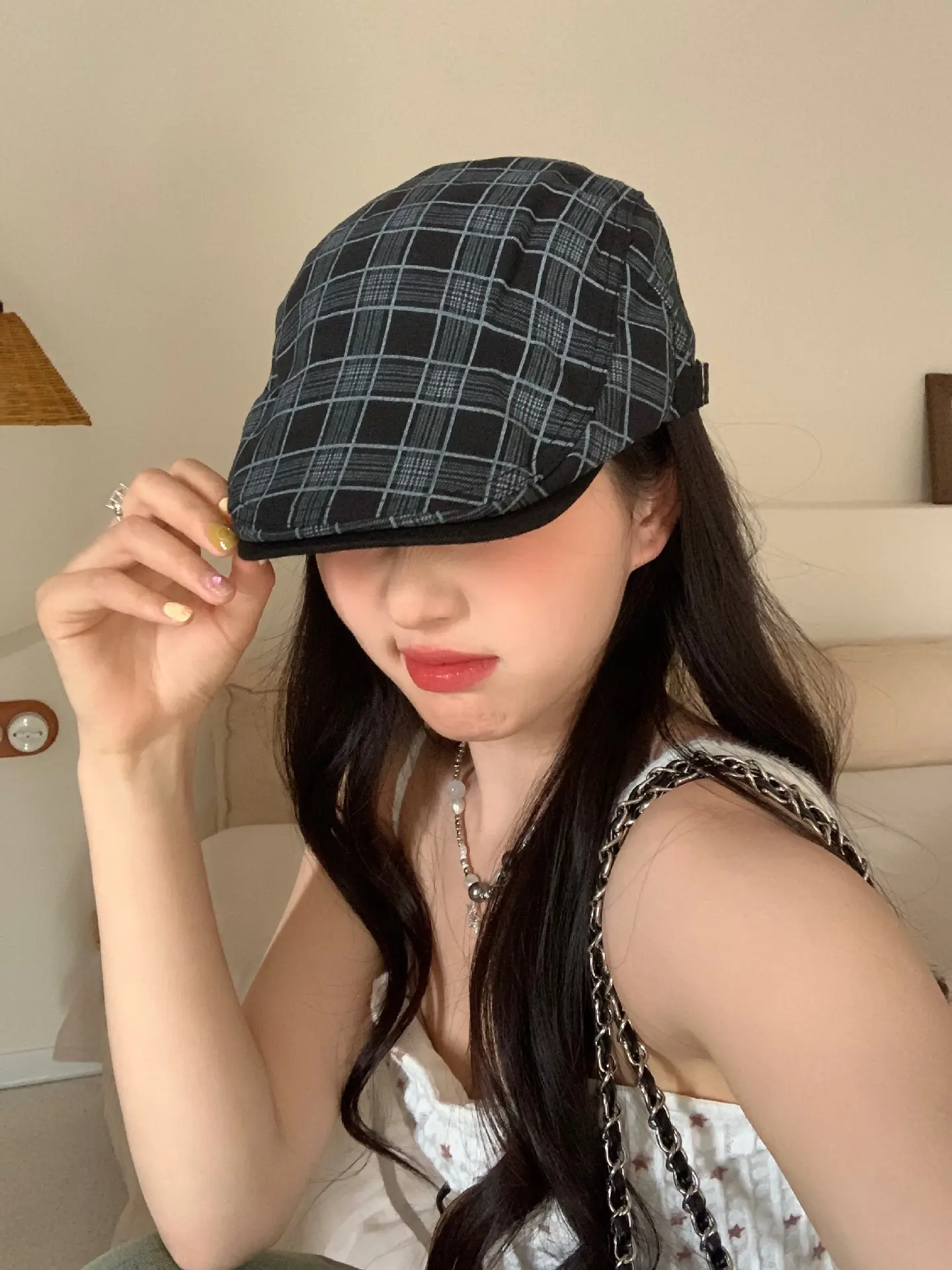 Summer Plaid Duckling Cap for Men — feature 1