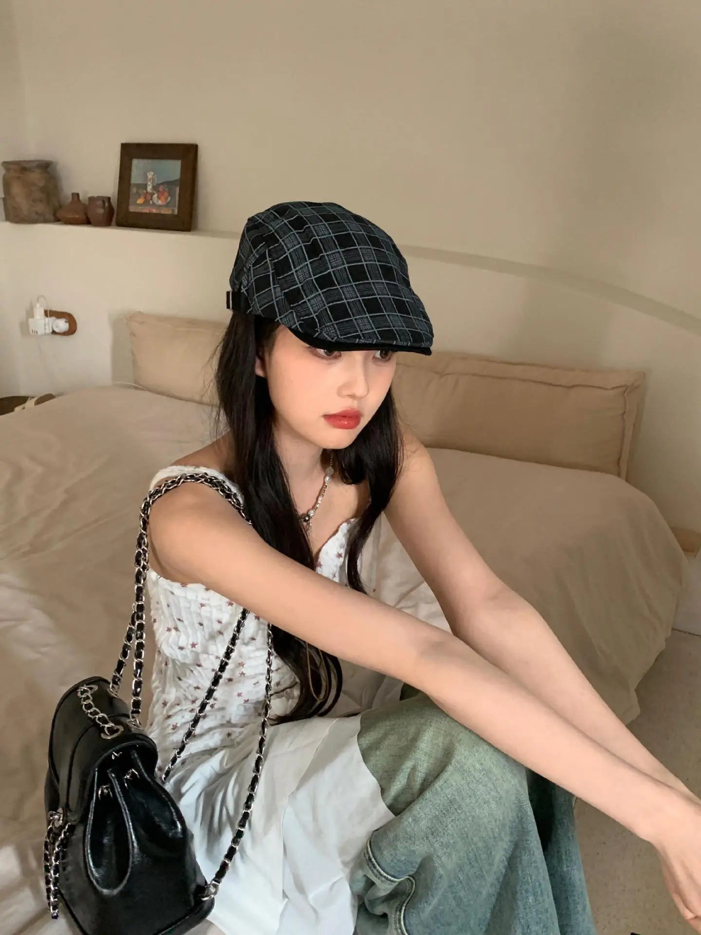 Summer Plaid Duckling Cap for Men — feature 5