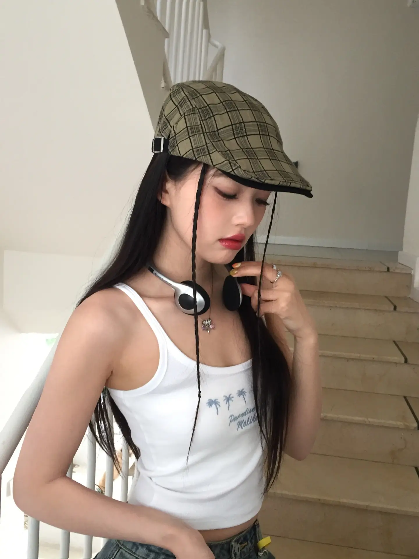 Summer Plaid Duckling Cap for Men — feature 9