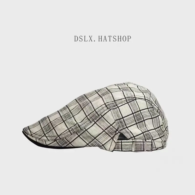 Summer Plaid Duckling Cap for Men - Image 3